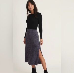 ✨Marine Layer Ryan Slip Slit Midi Cheetah Print Sz 4 Skirt✨